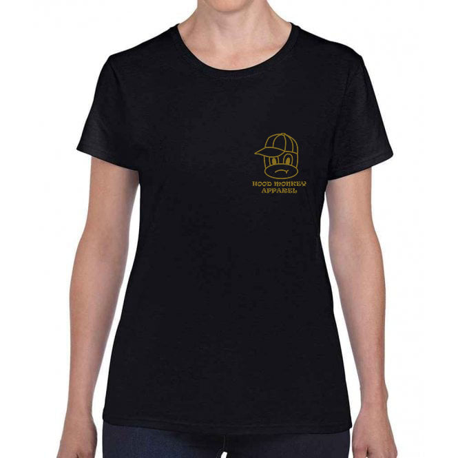 Women's Black original Hood Monkey Apparel t-shirt