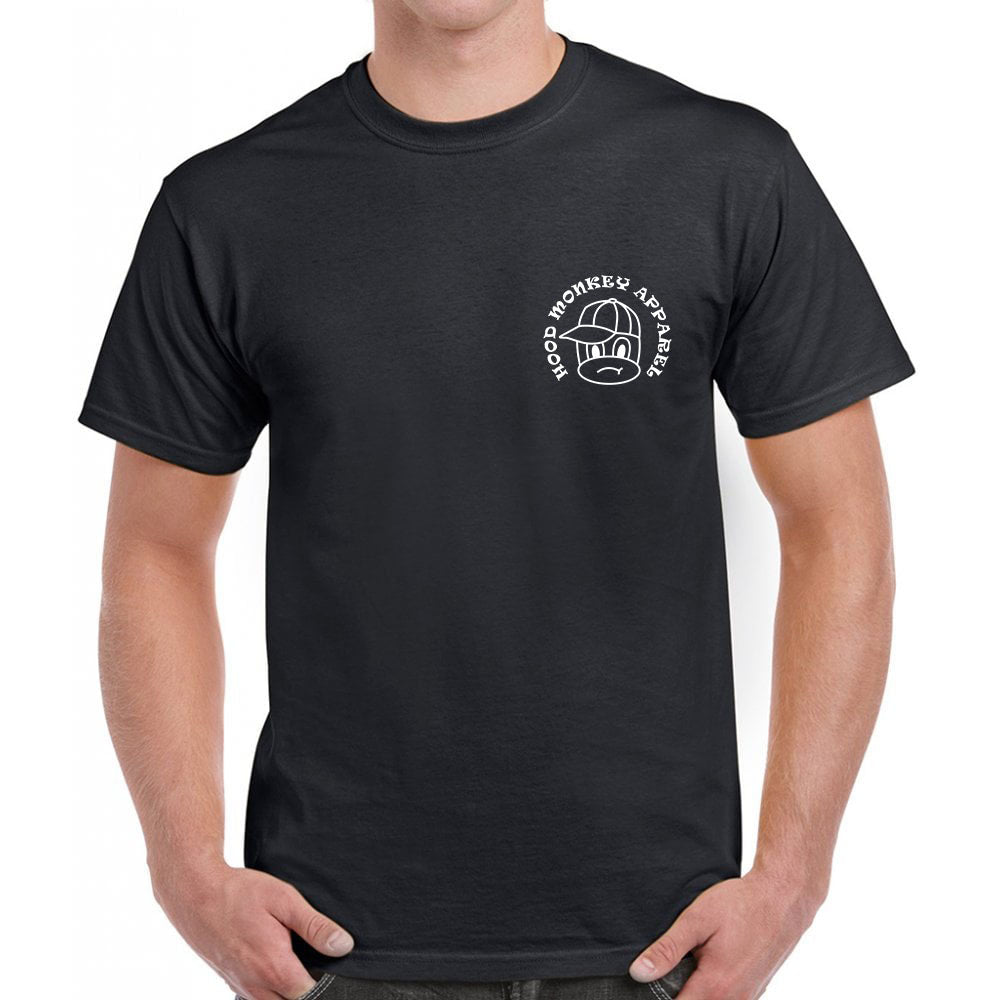 Black Hood Monkey Apparel t-shirt (round logo)