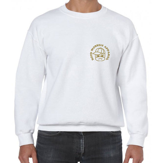 White Hood Monkey Apparel sweatshirt (round logo)