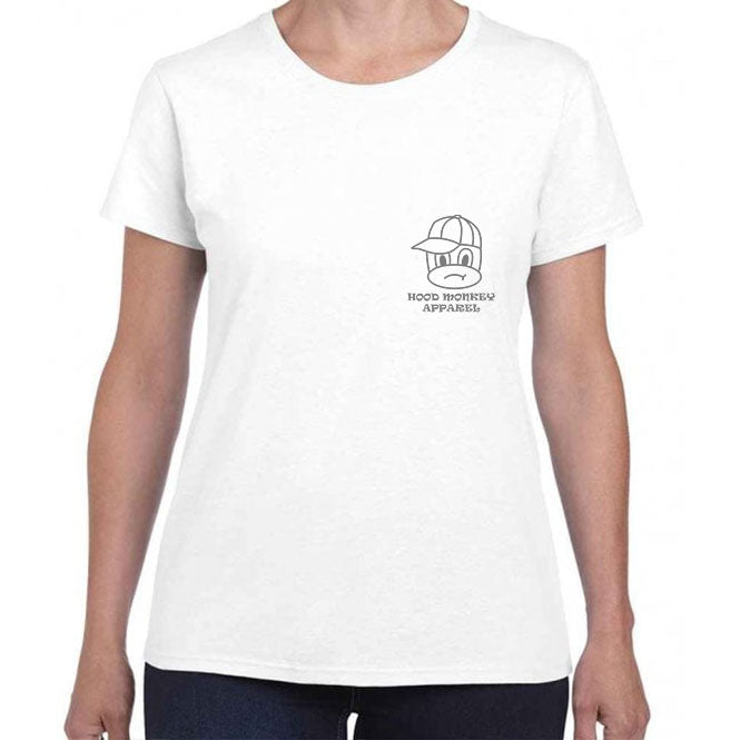 Women's White original Hood Monkey Apparel t-shirt